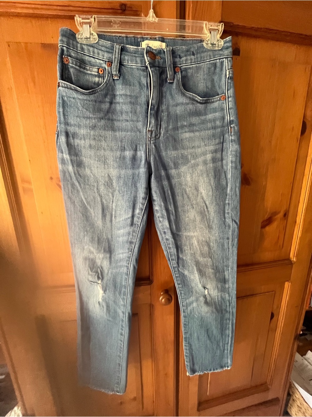 Madewell Boyfriend Slim Distressed Ankle Jeans size 24